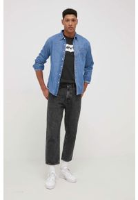 Levi's® - Levi's Koszula jeansowa męska slim z kołnierzykiem klasycznym. Okazja: na spotkanie biznesowe. Typ kołnierza: kołnierzyk klasyczny. Kolor: niebieski. Materiał: jeans. Długość rękawa: długi rękaw. Długość: długie. Styl: klasyczny #2