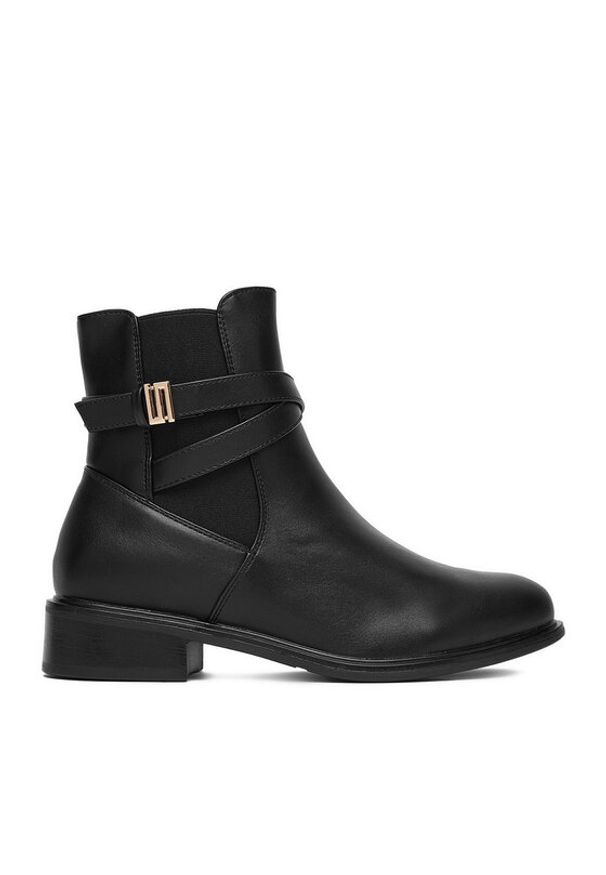 DeeZee Botki HX20207-182 Czarny. Kolor: czarny. Materiał: syntetyk, materiał