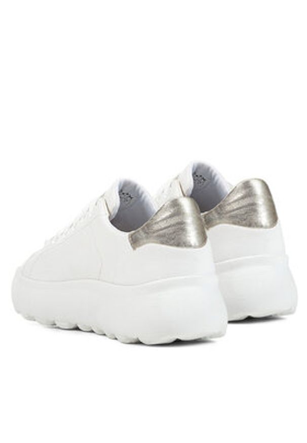 Geox Sneakersy D Spherica Ec4.1 D35TCB 085Y2 C0232 Biały. Kolor: biały. Materiał: skóra