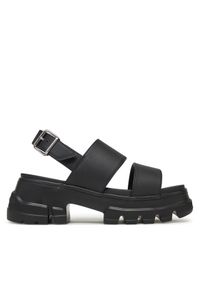 Tommy Jeans Sandały Tjw Chunky City Sandal EN0EN02750 Czarny. Kolor: czarny. Materiał: skóra