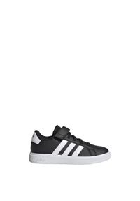 Adidas - Buty Grand Court Elastic Lace and Top Strap. Kolor: biały, wielokolorowy, czarny. Materiał: materiał