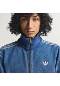 Adidas - adidas Bluza adicolor Denim Firebird KD1517 Niebieski Loose Fit. Kolor: niebieski. Materiał: bawełna #7