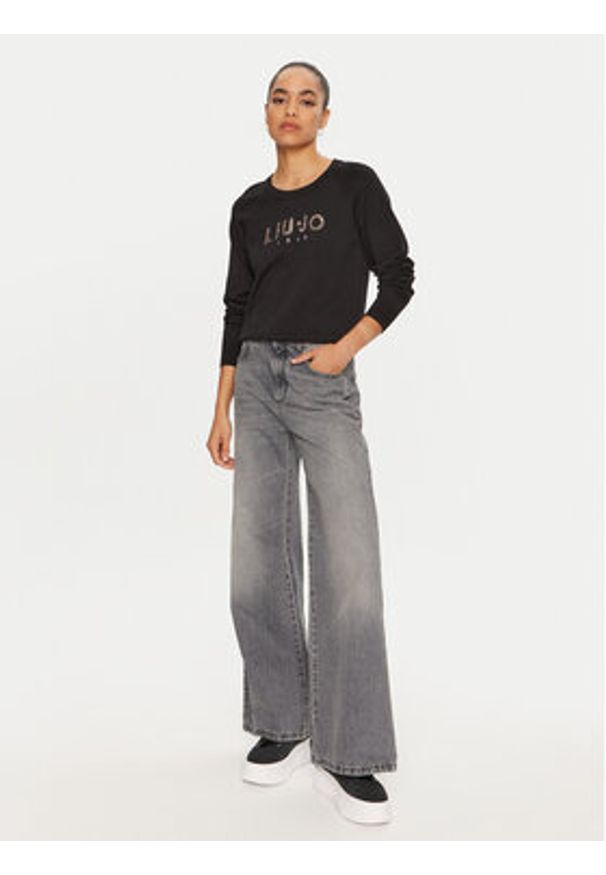 Liu Jo Sport Sweter TF4286 MS63L Czarny Regular Fit. Kolor: czarny. Materiał: syntetyk, wiskoza. Styl: sportowy