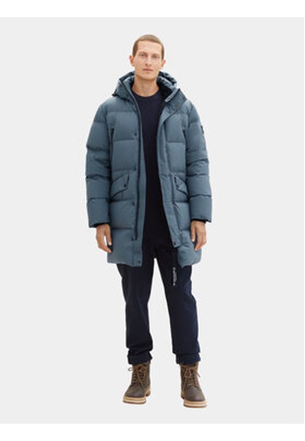 Tom Tailor Kurtka puchowa 1037357 Niebieski Regular Fit. Kolor: niebieski. Materiał: syntetyk