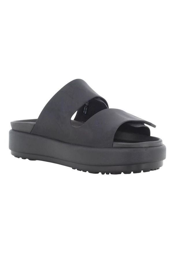 Klapki damskie Crocs Brooklyn Luxe. Kolor: czarny. Materiał: materiał, syntetyk