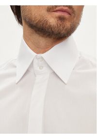 Karl Lagerfeld - KARL LAGERFELD Koszula 605008 Biały Slim Fit. Typ kołnierza: dekolt w karo. Kolor: biały. Materiał: bawełna #3
