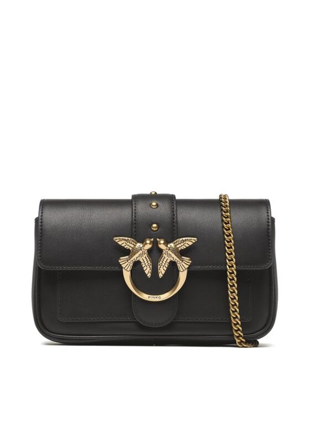 Pinko Torebka Love One Pocket C PE 23 PLTT 100061 A0F1 Czarny. Kolor: czarny. Materiał: skórzane