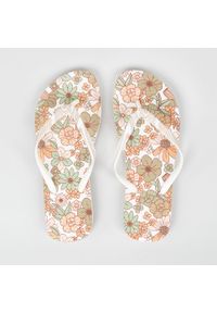 OLAIAN - Japonki damskie Olaian 190 Vintage. Okazja: na plażę. Kolor: biały, wielokolorowy, beżowy. Styl: vintage