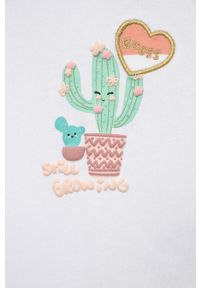 Guess komplet niemowlęcy kolor biały. Kolor: biały. Materiał: bawełna, dzianina. Wzór: nadruk #5