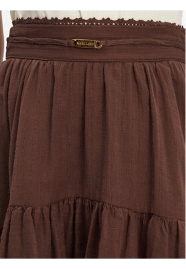 Marciano Guess Spódnica maxi 5GGD34 7317A Brązowy Regular Fit. Kolor: brązowy. Materiał: bawełna
