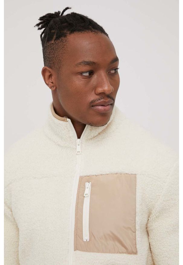 PRODUKT by Jack & Jones - Produkt by Jack & Jones bluza męska kolor beżowy. Okazja: na co dzień. Kolor: beżowy. Materiał: dzianina. Styl: casual