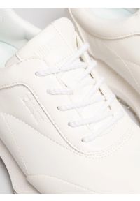 Big-Star - Sneakersy damskie ze skóry ekologicznej białe OO274023 101. Okazja: na co dzień. Nosek buta: okrągły. Kolor: biały. Materiał: skóra ekologiczna #3