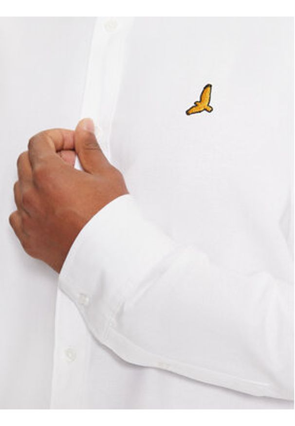 Brave Soul Koszula MSH-230CLAUDIANB Biały Slim Fit. Kolor: biały. Materiał: bawełna