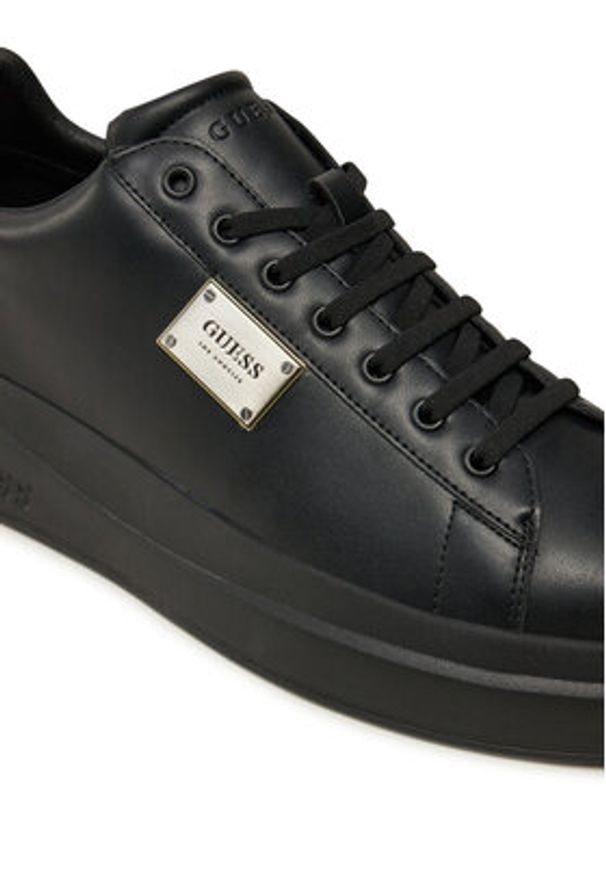 Guess Sneakersy Elba FMFELB ELE12 Czarny. Kolor: czarny. Materiał: skóra
