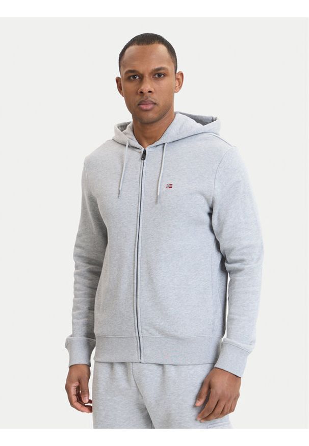 Napapijri Bluza Balis NP0A4HHV Szary Regular Fit. Kolor: szary. Materiał: bawełna