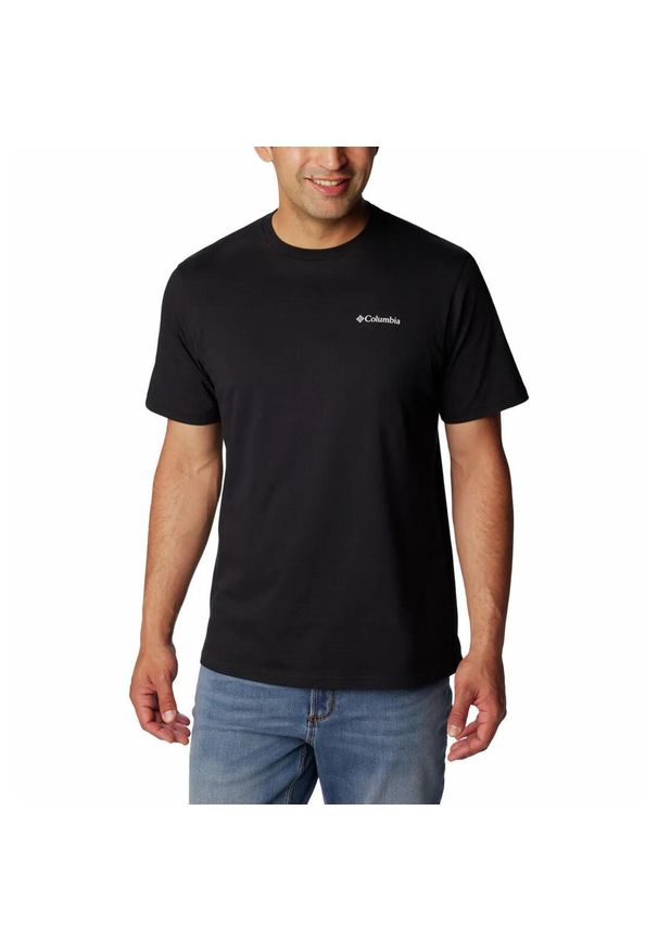 columbia - Koszulka Turystyczna Męska Columbia North Cascades Short Sleeve T-Shirt. Kolor: czarny. Sport: turystyka piesza