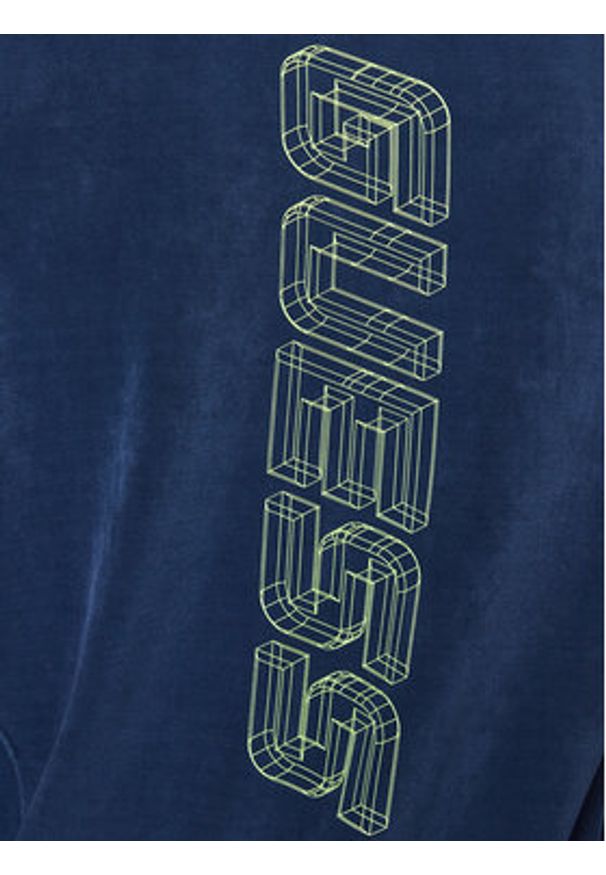 Guess Bluza Z3YQ08 KBC00 Granatowy Regular Fit. Kolor: niebieski. Materiał: syntetyk