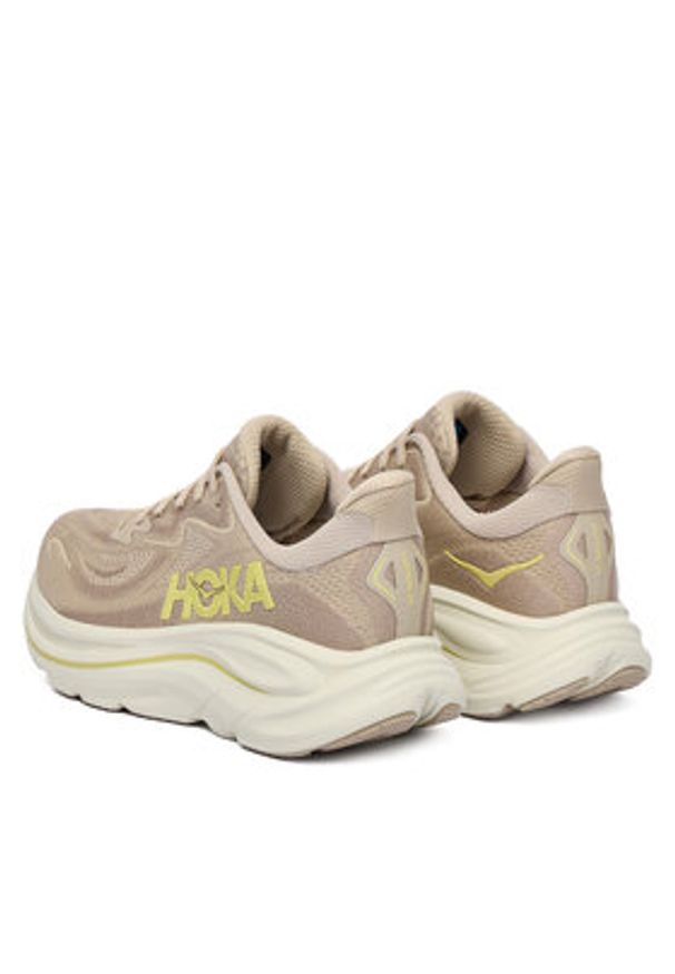 HOKA - Hoka Buty do biegania Clifton 10 1162030 Beżowy. Kolor: beżowy. Materiał: materiał