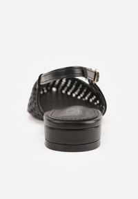 Renee - Czarne Sandały z Plecioną Cholewką Triscan. Zapięcie: sprzączka. Kolor: czarny. Sezon: wiosna #9