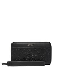 Guess Duży Portfel Męski SMBOMG LEA77 Czarny. Kolor: czarny. Materiał: skóra