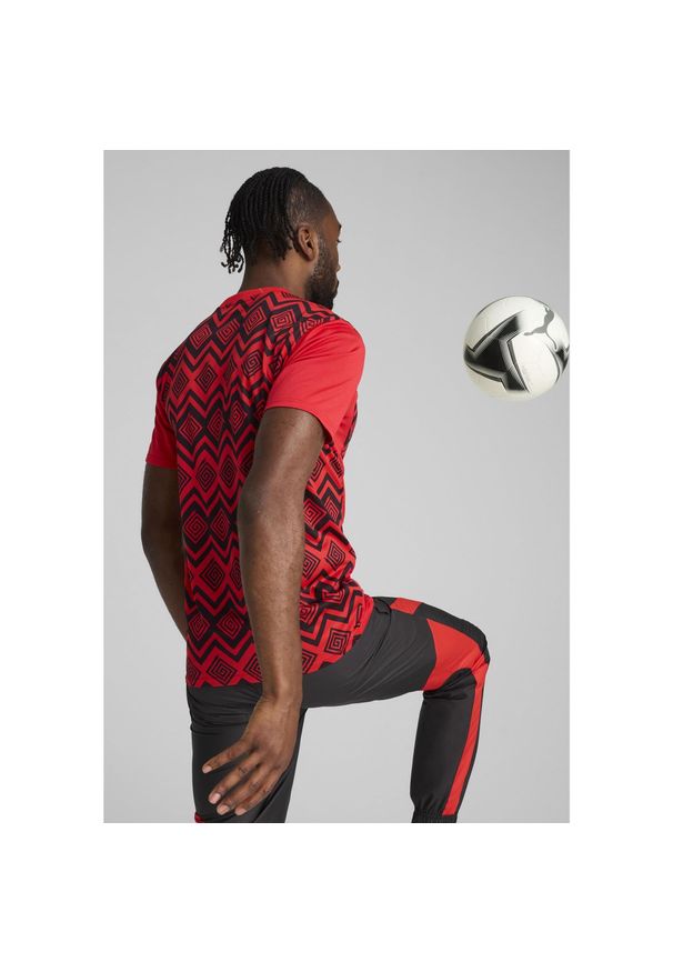 Puma - Męska koszulka przedmeczowa Egipt PUMA Red Black. Kolor: czerwony, wielokolorowy, czarny