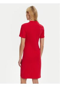 TOMMY HILFIGER - Tommy Hilfiger Sukienka codzienna WW0WW42567 Czerwony Slim Fit. Okazja: na co dzień. Kolor: czerwony. Materiał: bawełna. Typ sukienki: proste. Styl: casual #3