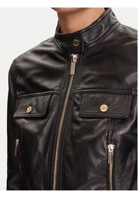 Marciano Guess Kurtka skórzana 5YGL09 7345A Czarny Regular Fit. Kolor: czarny. Materiał: skóra
