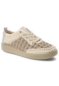 Półbuty damskie S.Barski, cholewka połączenie materiału tekstylnego i koronki wiązanie klasyczne perforowane panele niski fason zaokrąglony nosek, be. Okazja: na co dzień. Zapięcie: sznurówki. Kolor: beżowy. Materiał: materiał, koronka. Szerokość cholewki: normalna. Wzór: koronka. Sezon: wiosna, lato. Styl: klasyczny #1