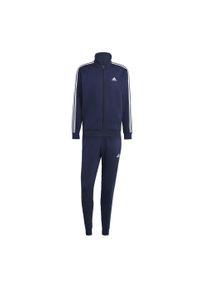 Adidas - Dres Basic 3-Stripes Fleece. Kolor: niebieski. Materiał: dresówka