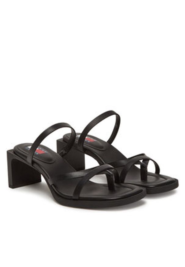 Tommy Jeans Klapki The Soho Sandal EN0EN02781 Czarny. Kolor: czarny. Materiał: skóra