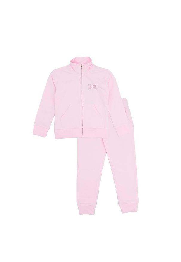 LEONE 1947 APPAREL - Dziewczęcy dres Leone zapinany na zamek błyskawiczny Chic Girl. Okazja: na uczelnię. Kolor: różowy. Materiał: dresówka. Styl: sportowy
