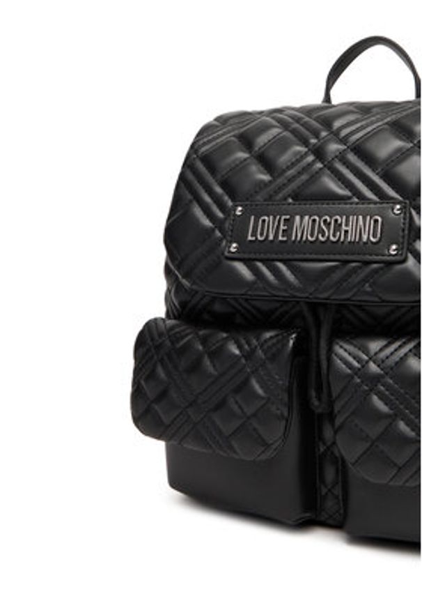 Love Moschino - LOVE MOSCHINO Plecak JC4119PP0NLA000B Czarny. Kolor: czarny. Materiał: skóra
