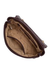 Wittchen - Damska torebka pikowana w jodełkę śliwkowa. Wzór: jodełka. Materiał: skórzane. Styl: casual, klasyczny, wizytowy. Rodzaj torebki: na ramię #6