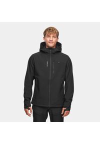 Kurtka turystyczna męska softshell Alpinus ASO. Kolor: czarny. Materiał: softshell. Sport: turystyka piesza #1