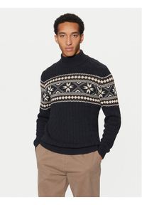 Selected Homme Golf Flake 16081554 Granatowy Regular Fit. Typ kołnierza: golf. Kolor: niebieski. Materiał: bawełna #1