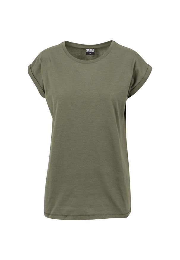 Urban Classics - Koszulka Damska Z Rozszerzonym Ramieniem. Kolor: zielony. Sport: turystyka piesza