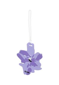 Ochnik - Identyfikator do bagażu fioletowy kwiat. Kolor: fioletowy. Wzór: kwiaty. Styl: elegancki #1