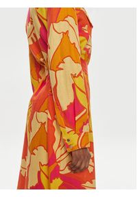 Joseph Ribkoff Sukienka koszulowa 242912 Pomarańczowy Regular Fit. Kolor: pomarańczowy. Materiał: len, wiskoza. Typ sukienki: koszulowe