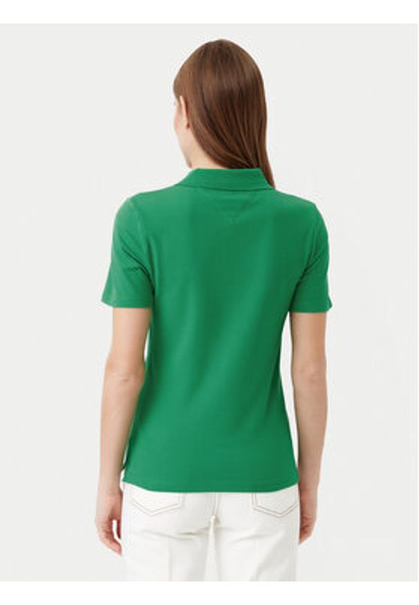 TOMMY HILFIGER - Tommy Hilfiger Polo 1985 WW0WW43225 Zielony Slim Fit. Typ kołnierza: polo. Kolor: zielony. Materiał: bawełna