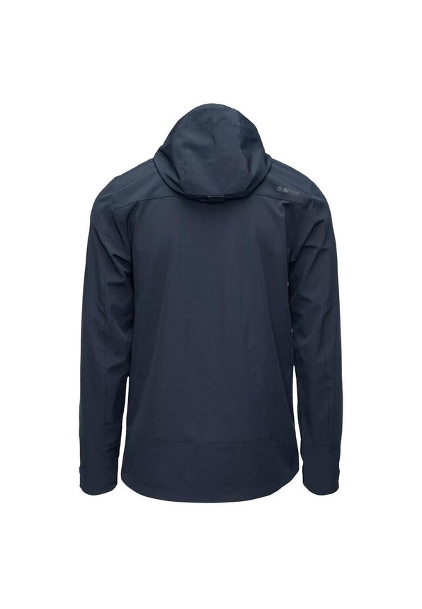 Hi-tec - Męska Kurtka Nikko Soft Shell. Kolor: niebieski, szary, wielokolorowy. Sport: turystyka piesza