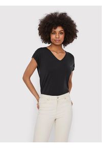 Vero Moda T-Shirt Ava 10231343 Czarny Regular Fit. Kolor: czarny. Materiał: lyocell
