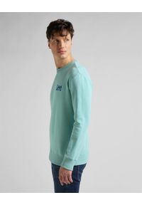 Lee - LEE WOBBLY LEE SWS MĘSKA BLUZA KLASYCZNA MINT BLUE L81MSPUD. Styl: klasyczny