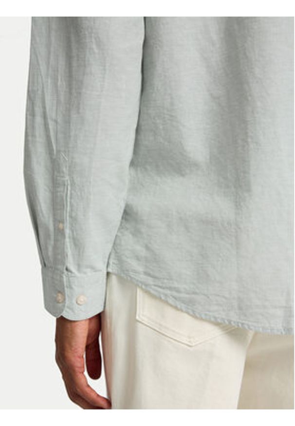 Selected Homme Koszula 16078867 Zielony Slim Fit. Kolor: zielony. Materiał: bawełna