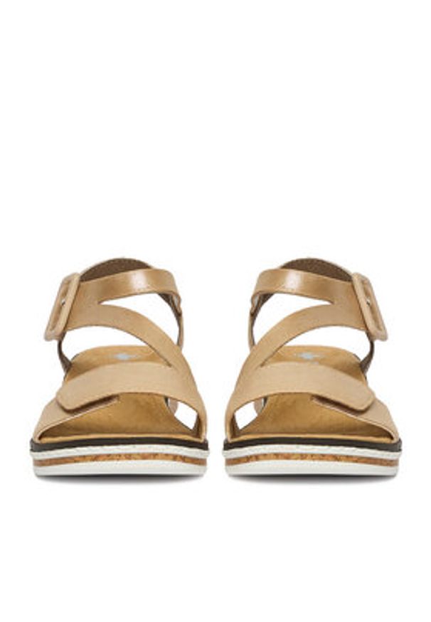 Rieker Sandały CEO-V3660-61 Złoty. Kolor: złoty. Materiał: skóra