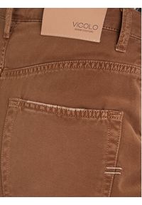 ViCOLO Jeansy DF5057 Brązowy Wide Leg. Kolor: brązowy #2