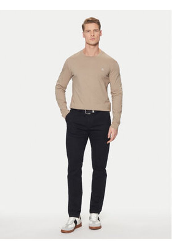 Marc O'Polo Longsleeve 520 2012 52210 Beżowy Regular Fit. Typ kołnierza: polo. Kolor: beżowy. Materiał: bawełna. Długość rękawa: długi rękaw