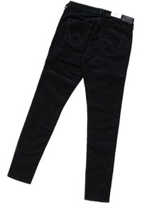 Wrangler - WRANGLER SKINNY BLACK W28KPJ100. Materiał: sztruks #4