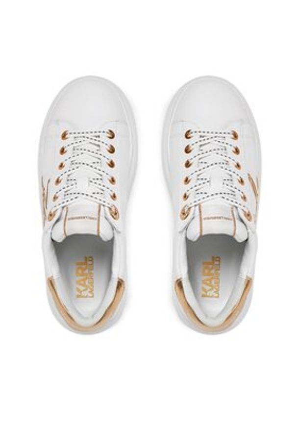 Karl Lagerfeld - KARL LAGERFELD Sneakersy KL63510A Biały. Kolor: biały. Materiał: skóra