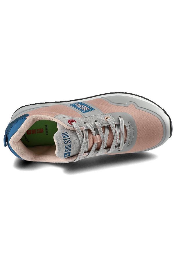 Big-Star - Pomarańczowe Sneakersy Big Star Damskie Półbuty. Okazja: na co dzień. Kolor: pomarańczowy. Materiał: materiał, syntetyk. Szerokość cholewki: normalna