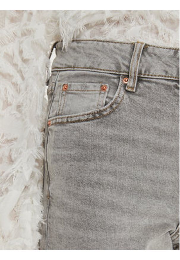Gina Tricot Jeansy 22129 Szary Wide Leg. Kolor: szary